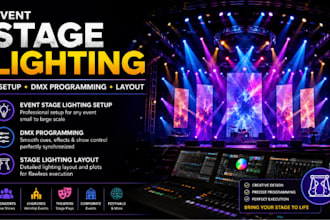 design event stage lighting setup dmx programming and stage lighting layout