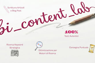 write SEO blog posts and articles in italian