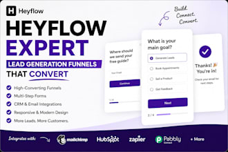 design a high converting heyflow funnel and multi step form
