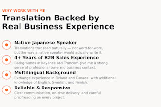 translate and localize english to japanese as a native speaker