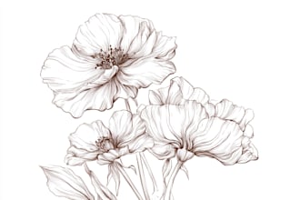 draw botanical illustration flower, plant, and logo designc