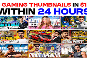 design gaming thumbnails for youtube