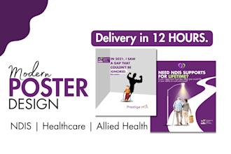 design modern posters for healthcare and ndis providers