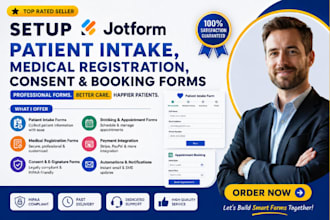 setup jotform patient intake medical registration form and consent booking form