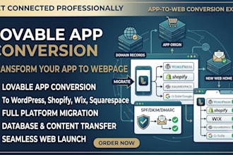 lovable app to wordpress, shopify, wix, or squarespace  lovable app to wordpress