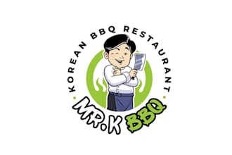 design food truck BBQ restaurant logo