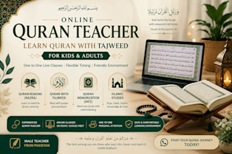 teach quran online with tajweed,hifz,tafseer and arabic