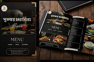 design a modern restaurant menu, cafe menu  and food menu