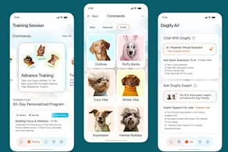 develop dog training tracking app, pet training app powered with ai