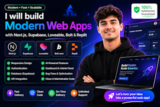 build modern web app using next js supabase loveable and bolt