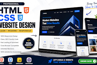 do html css javascript react website development