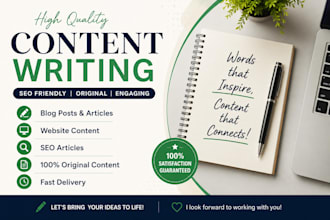 blog posts and website content