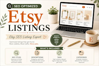 create SEO optimized etsy product listings that help your shop get found