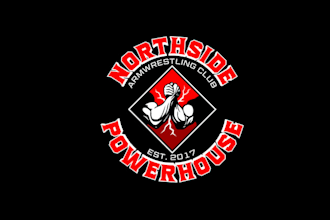 design intriguing arm wrestling club logo