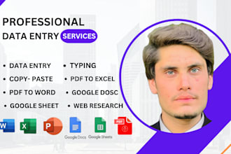 do data entry, copy paste, web research and excel data entry