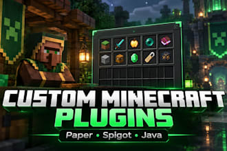 develop a custom minecraft plugin for paper, spigot, or bukkit