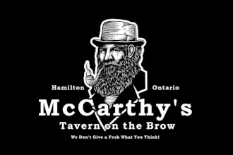 design a humorous logo for an irish pub for t shirts etc