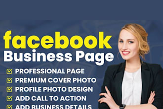 create professional facebook page setup with logo and cover