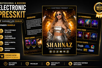design a premium speaker media kit and one sheet