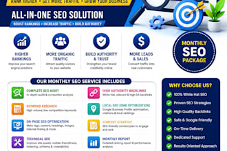 do complete monthly SEO service package for google ranking