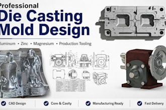 design die casting mold aluminum mold and manufacturing tooling cad