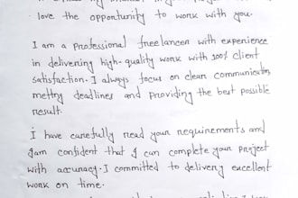 write beautiful handwriting letter
