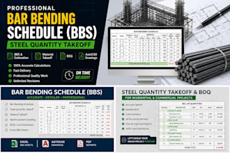 prepare bar bending schedule bbs steel quantity