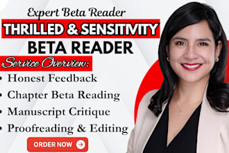 literary sensitivity reader leitura thrilled reader romantasy sci fi beta reader