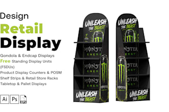 design retail rack display and graphics floor fsdu, standing