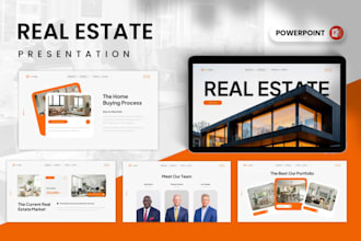 redesign professional powerpoint presentation for real estate, revamp pitch deck