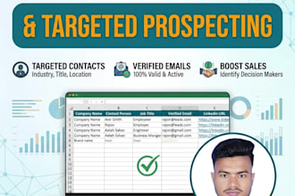 b2b lead generation web research and data entry