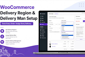 setup woocommerce delivery region and delivery man assignment system