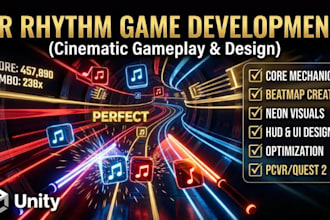 build a vr rhythm game like beat saber in unity
