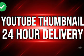 design viral ai youtube thumbnail and gig image in 24h