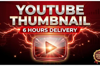 design viral youtube thumbnail and gig image in 6 hours
