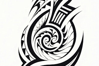 create design a polynesian maori tribal tattoo