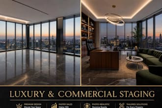 do luxury virtual staging for high end residential and commercial real estate