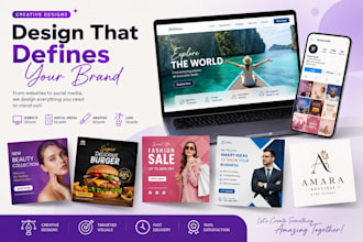 design professional social media posts, banners and canva photoshop graphics