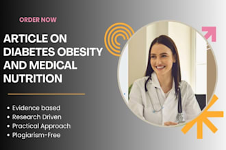 write articles on diabetes obesity and medical nutrition