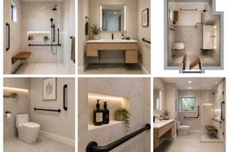 create interior design and 3d rendering for home remodel plans bathroom remodel