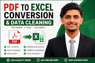 convert PDF to excel and clean, format your spreadsheet