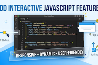 add interactive javascript features to your website