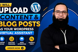 be your wordpress virtual assistant for content uploads