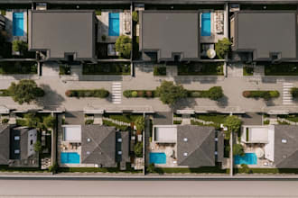 site layout housing development,detached villa,modern living,landscape aesthetic
