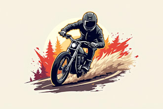 do make bike race mascot logo design with unlimited revisions
