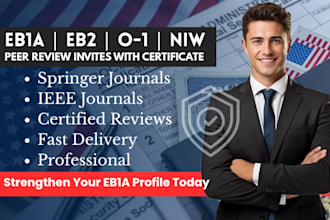 provide ieee and springer peer review invites and certificates for eb1a, o1
