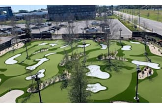 create 3d golf course, mini golf, landscape park design