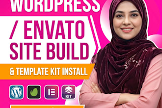 install, edit envato elements themes, elementor template kit