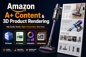 amazon a plus content 3d product rendering listing images