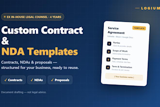 create custom contract, nda and proposal templates for your business